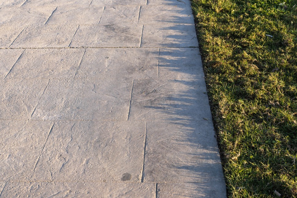 Molde losa de pizarra para hormigón impreso Textura de hormigón impreso molde losa de pizarra en tono gris — Toledo